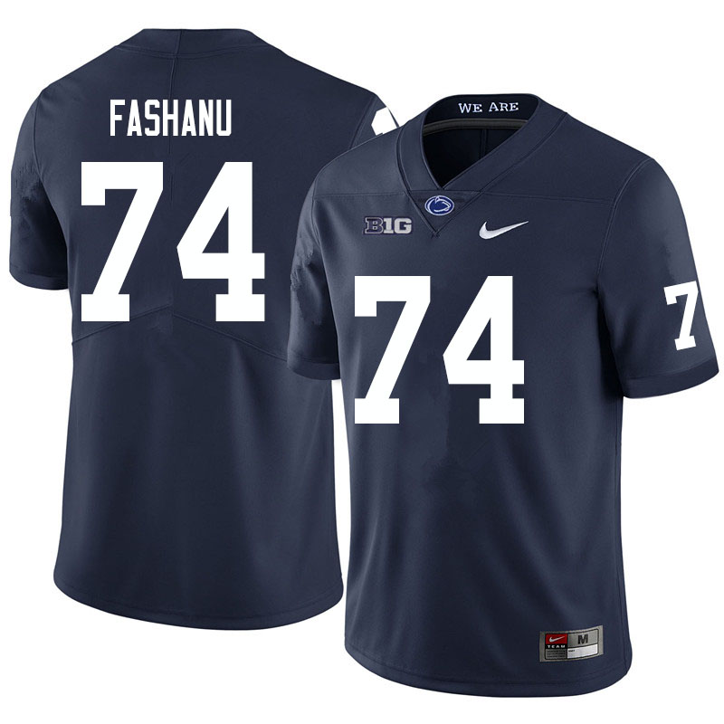 NCAA Nike Men's Penn State Nittany Lions Olu Fashanu #74 College Football Authentic Navy Stitched Jersey NUC8498DK